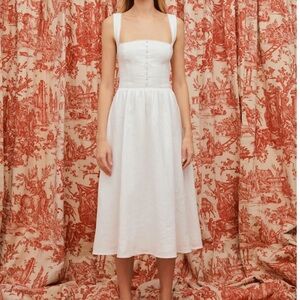 Reformation Tagliatelle Dress in White
